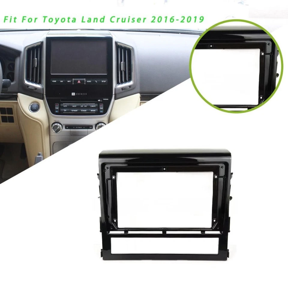 Fascia Stereo Radio Bezel Panel Frame DVD Trim For Toyota Land Cruiser 2016-2019 - Image 1 of 1