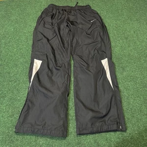 Nike Storm-Fit Track Pants Black Gray Zip Ankle Lined Windbreaker Men’s Medium - Picture 1 of 15
