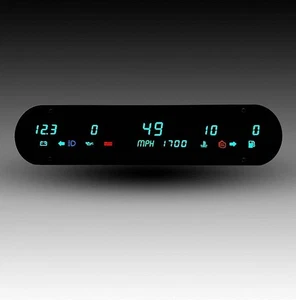 INTELLITRONIX 5 Gauge Universal Digital Gauge Cluster TEAL LED DP10001T USA Made - Picture 1 of 10
