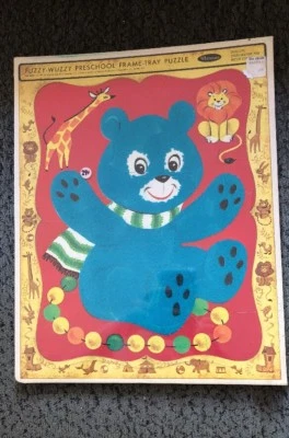 NUEVO 1967 FUZZY WUZZY PUZZLE VINTAGE Whitman Marco Bandeja Foto 1 de 3