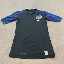 Nike Pro Combat Dri Fit Football T-Shirt Compression Black Blue Mens Medium