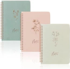 3 PCS Aesthetic Spiral Notebooks, Journal for Women, A5 Journal Notebook for Sch - Picture 1 of 7