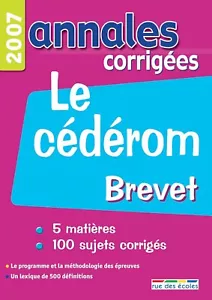 Logiciel Scolaire Annales Corrigées 2007 - Le Cédérom Brevet - NEUF sous Blister - Photo 1/2