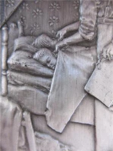 2.1 -OZ. .999 FINE SILVER NORMAN ROCKWELL FREEDOM (FROM FEAR) HM ART BAR+GOLD - Picture 1 of 11
