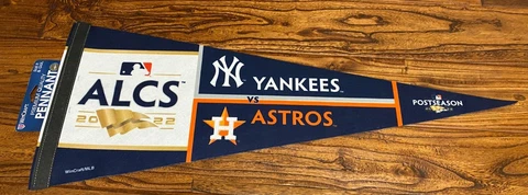 Astros vs Yankees 2022 ALCS Postseason Felt Pennant NEW MLB 12 x 30 MLB Wincraft Cover