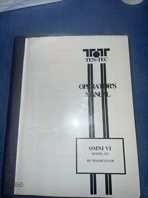 TEN-TEC OMNI VI MODEL 563 INSTRUCTION MANUAL COPY WITH SCHMATICS CHECK ALL PICS. - Image 1 of 4