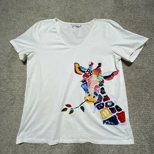 Animal Giraffe Graphic Shirt Adult XX Large Black Misslook Tag Womens - Picture 1 of 7