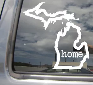 Michigan State Home Outline - USA America Car Vinyl Die-Cut Decal Sticker 07028 - Picture 1 of 2