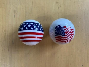 (2) U.S. Antenna Ball United States Flag, Red White & Blue Stripes - Picture 1 of 3