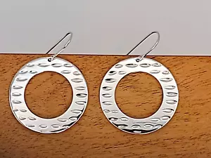 Sterling ELLE Jewelry Collection Silver Earrings lab ruby hallmark - Picture 1 of 3