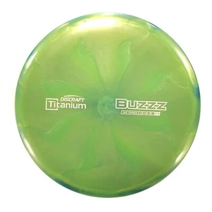 NEW DISC GOLF DISCRAFT TITANIUM TI BUZZZ MID-RANGE 177+g GREEN W/ WHITE FOIL - Picture 1 of 1