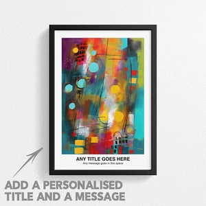 Personalised Abstract Art Poster Print, Fine Art, Gallery Poster, Wall Decor - Picture 1 of 13