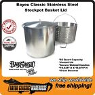 Bayou Classic 82 Quart Steamer Stainless Steel Stockpot Lid Basket 1192