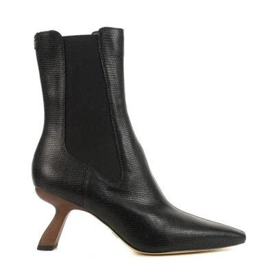 Botines Sam Edelman Sammie de cuero negro con tacón de aguja H8514L2001 Foto 1 de 4