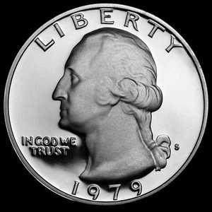1979 S Washington Quarter neuwertig ~ Typ 2 klar "S" aus Proof-Set - Bild 1 von 3