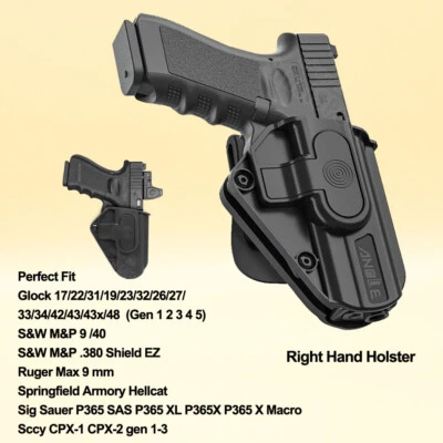 TEGE P365 XL Holster Fit Sig Sauer P365 XL P365X P365 X Macro Ruger Security 9 .380
