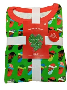 Pigiama Babbo Natale famiglia Woundershop bambini 2 pezzi multicolore bersaglio nuovo con etichette - Foto 1 di 4