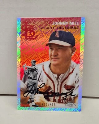 LOGOFRACTOR JOHNNY MIZE 2023 Topps Cromo Platino ~ Cardenales ~ #'d /499 Foto 1 de 2