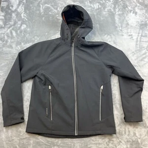 Champion Midweight Jacket Mens Size Large Gray Fleece Lined Hood Casual - Picture 1 of 9