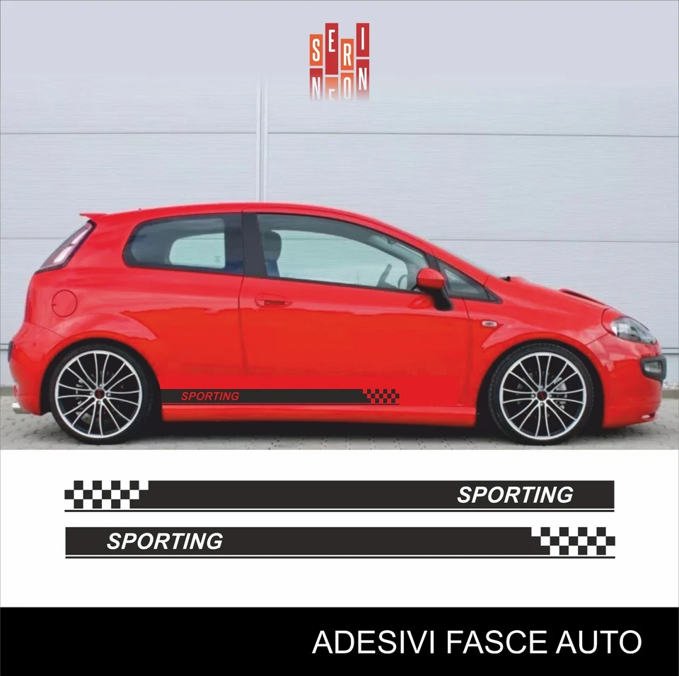 fasce adesive auto stickers tuning  fiancate laterali racing a0343 130x 7,5cm - Imagen 1 de 1