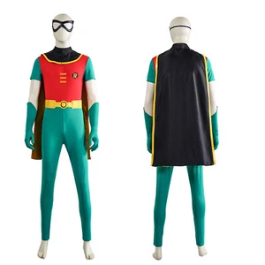 Cosplay Adolescentes Titanes Robin Monos Capa Máscara Halloween Superhéroe Traje Disfraz - Imagen 1 de 9