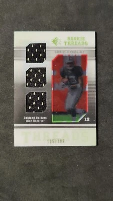 2009 SP Rookie Threads Darrius Heyward-Bey Triple Patch #RT-DH   # /199 Raiders  - Image 1 of 3