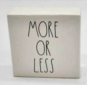 Rae Dunn Artisan 'More or Less-Less is More' Office Inspirational Quote Ceramic - Picture 1 of 2
