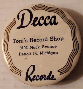 Decca Records Toni's Record Shop Detroit 3.5 inch Record Duster - Picture 1 of 2