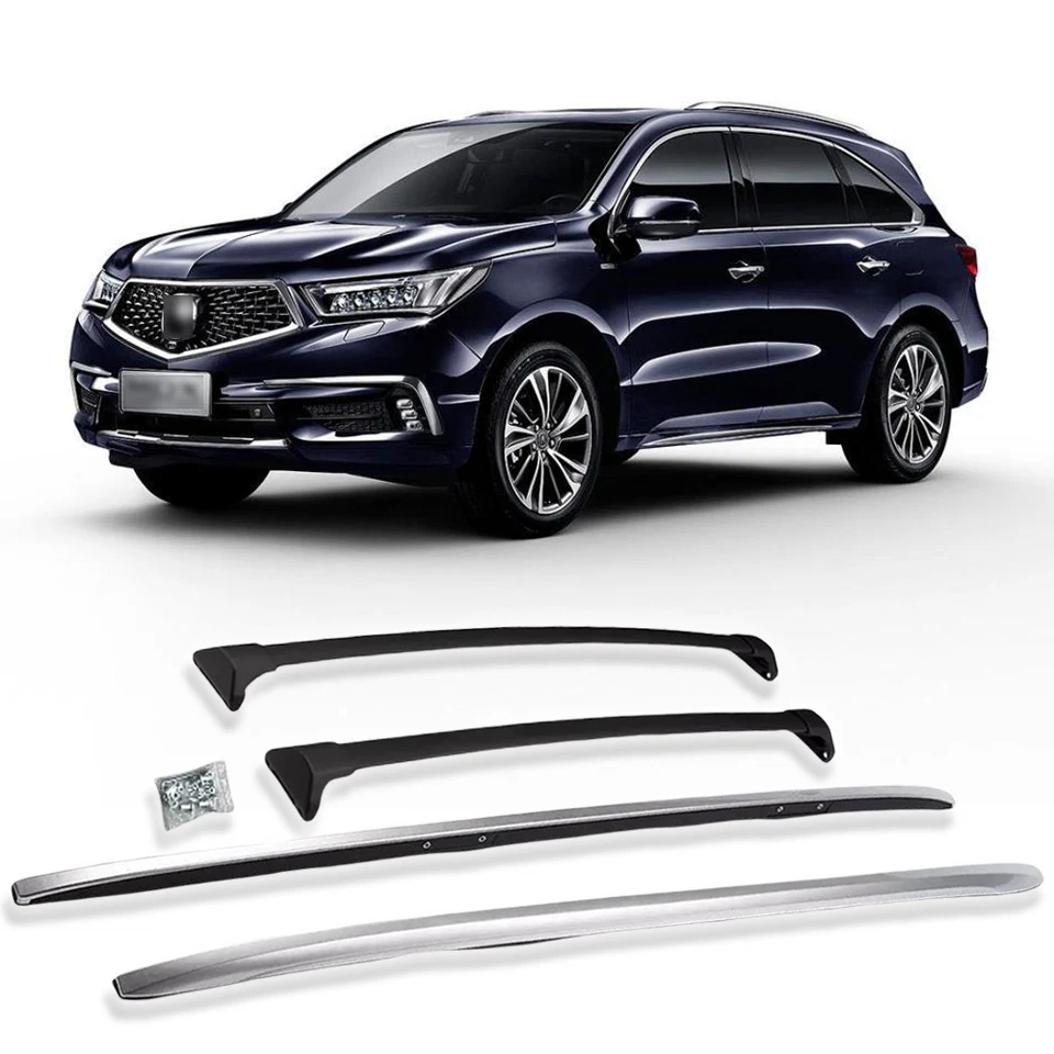 4PCS Roof Rails Side Rack Cross Bars Crossbars Cargo Fit for Acura MDX 2014-2021 Foto 1 de 4