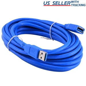 16.4 Feet USB 3.0 Type A Male to Female Extension Cable 5M Blue - Picture 1 of 1