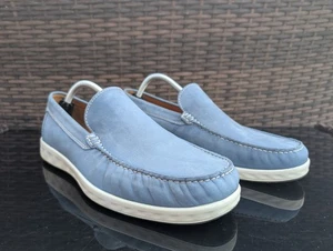 ECCO 'S-LITE MOC' Premium Slip-on Loafers Baby Blue UK Size 10.5 - Picture 1 of 8