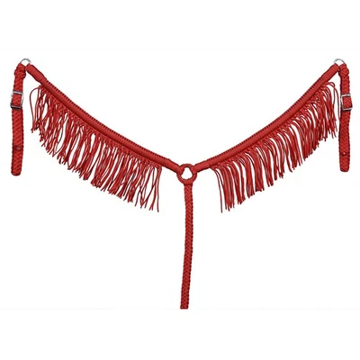 Collar de pecho de caballo DL Hilason - Paracord trenzado plano con flecos Foto 1 de 3