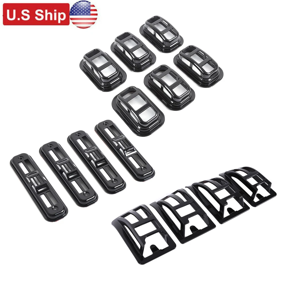 Juego de luces de señal de esquina lateral de techo negro brillante para piano para Hummer H2 2003-09 Foto 1 de 1