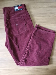Tommy Hilfiger Damen Kordhose in weinrot, High Rise, Straight Cropped, 32/30 - Bild 1 von 3