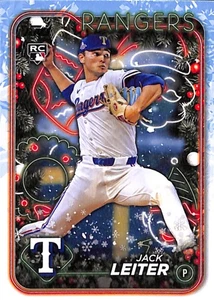 2024 Topps Holiday Jack Leiter (RC) Rookie Holiday Texas Rangers - Picture 1 of 2