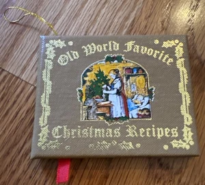 Kurt Adler Decorazione Natalizia Vecchio Mondo Ricette Preferite Mini Libro Vintage 1982 - Foto 1 di 8