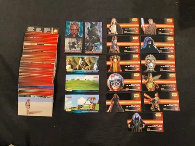 Lot of 93 Topps Widevision Star Wars Episode 1 Cards Stickers Foil Expansion - Image 1 of 4