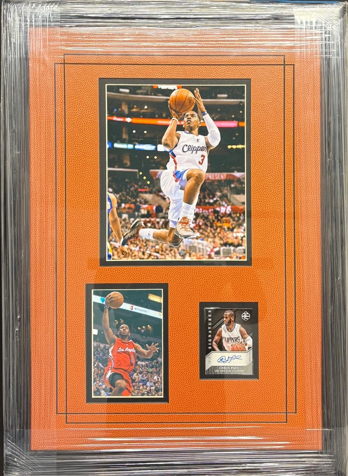 克里斯·保罗快船手工签名亲笔签名豪华垫纪念带卡 — 第 1/1 张图片