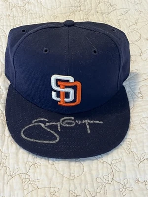 Sombrero de los Padres Fleer firmado por Tony Gwynn talla 7 1/4 Foto 1 de 3