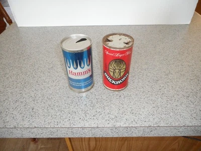 Latas de cerveza Hamm's & Buckhorn vintage Foto 1 de 3