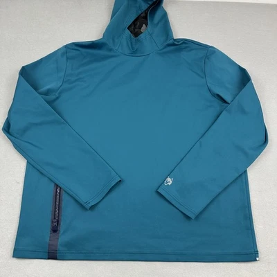 Greyson Sweater Men 2XL Blue Knit Pullover Hoodie Long Sleeve Golfer Pocket XXL - Image 1 of 4