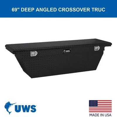 FOR 2009-2010 Dodge Ram 1500 69" Angled Crossover Truck Tool Box - Image 1 of 4