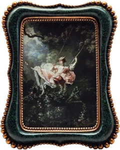 4x6 Vintage Picture Frame, Antique Blackish Green Ornate Photo Frame, Tabletop - Picture 1 of 12