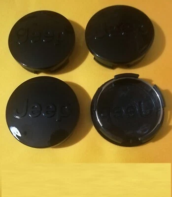 4 tappi coprimozzo compatibili jeep 63mm Ruote in lega cherokee renegade nero - Bild 1 von 4