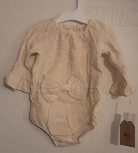 Grayson Collective Unisex Bebé Talla 12M BLANCO ROTO Manga Larga UNA PIEZA UA2 - Imagen 1 de 2