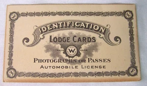 c1900 SIN USAR TARJETA DE LOGIA IDENTIFICACIÓN MASÓNICA IOOF FRATERNAL - Imagen 1 de 2