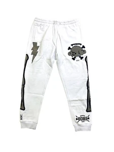 Monkey money Men 100% AUTHENTIC long sweat pants size Large White - Picture 1 of 5