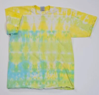 Vintage Pro Club T Shirt Mens XL Tall Short Sleeve Tie Dye Faded Yellow Green - Image 1 of 4