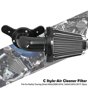 Sucker CNC Air Filter Cleaner Gray Intake For Harley Road Electra Glide 08-2016 - Picture 1 of 15