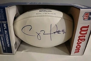 CLAY MATTHEWS JR. AUTOGRAPHED WILSON NFL FOOTBALL NO COA SMEARE GREEN BAY PACKER - Picture 1 of 5